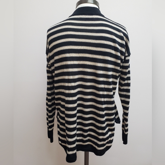 Madewell Merino Wool Mockneck Boxy Pullover Sweater in Stripe, Size XS - Picture 2 of 5